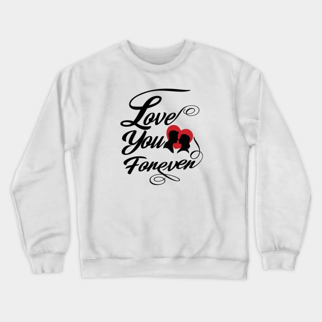 cool Couple heart   and cute design SAINT VALENTINE Crewneck Sweatshirt by boufart